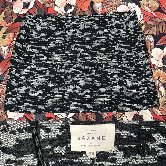 NWOT Sézane Textured Micro Mini Skirt Size 38 - Picture 2 of 6